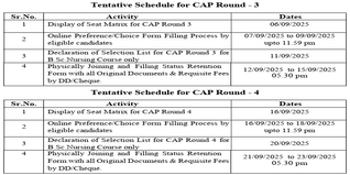 MAH B.Sc Nursing CET CAP 2025 Round 3 Selection List Out : Round 4 Begins on September 16